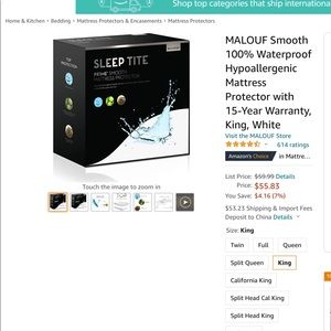 King size mattress protector.